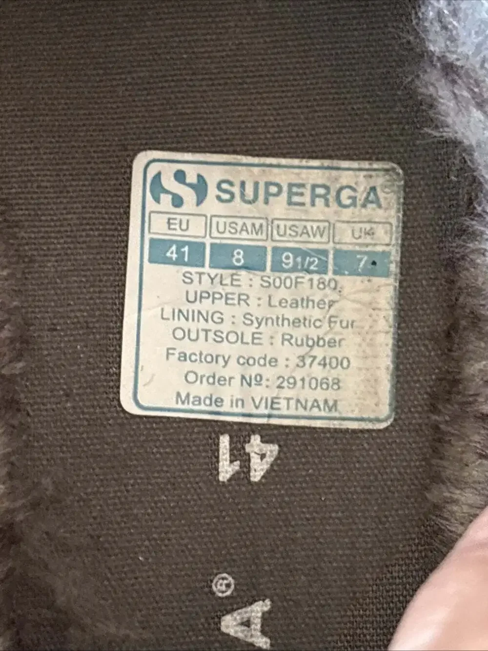 Superga Gray Suede Unisex Mid Top Faux Fur Sneakers Women's 9.5 Mens 8 EU 41